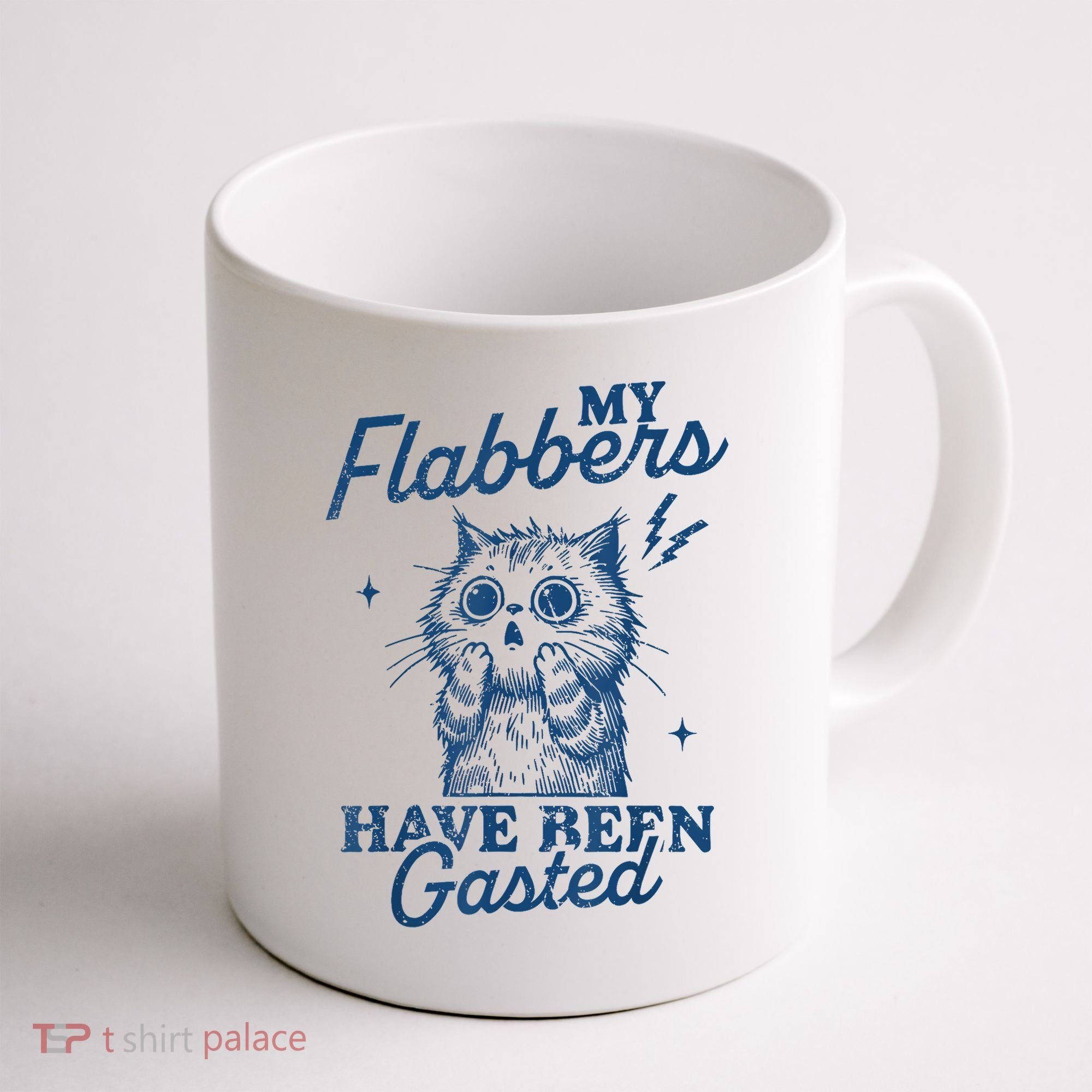 My Flabbers Have Been Gasted Distressed Retro Funny Cat Coffee Mug