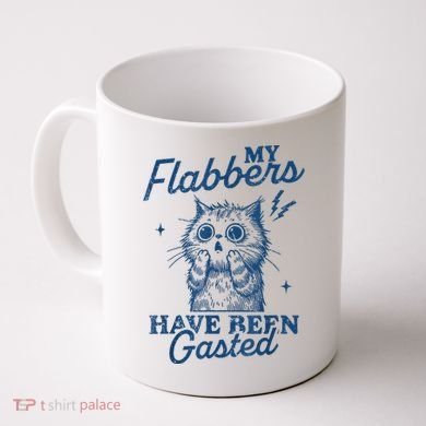 My Flabbers Have Been Gasted Distressed Retro Funny Cat Coffee Mug