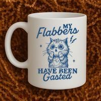 My Flabbers Have Been Gasted Distressed Retro Funny Cat Coffee Mug thumb 2