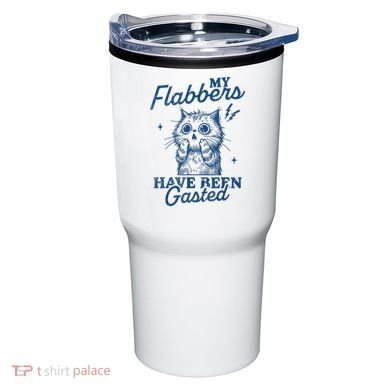 My Flabbers Have Been Gasted Distressed Retro Funny Cat Tumbler
