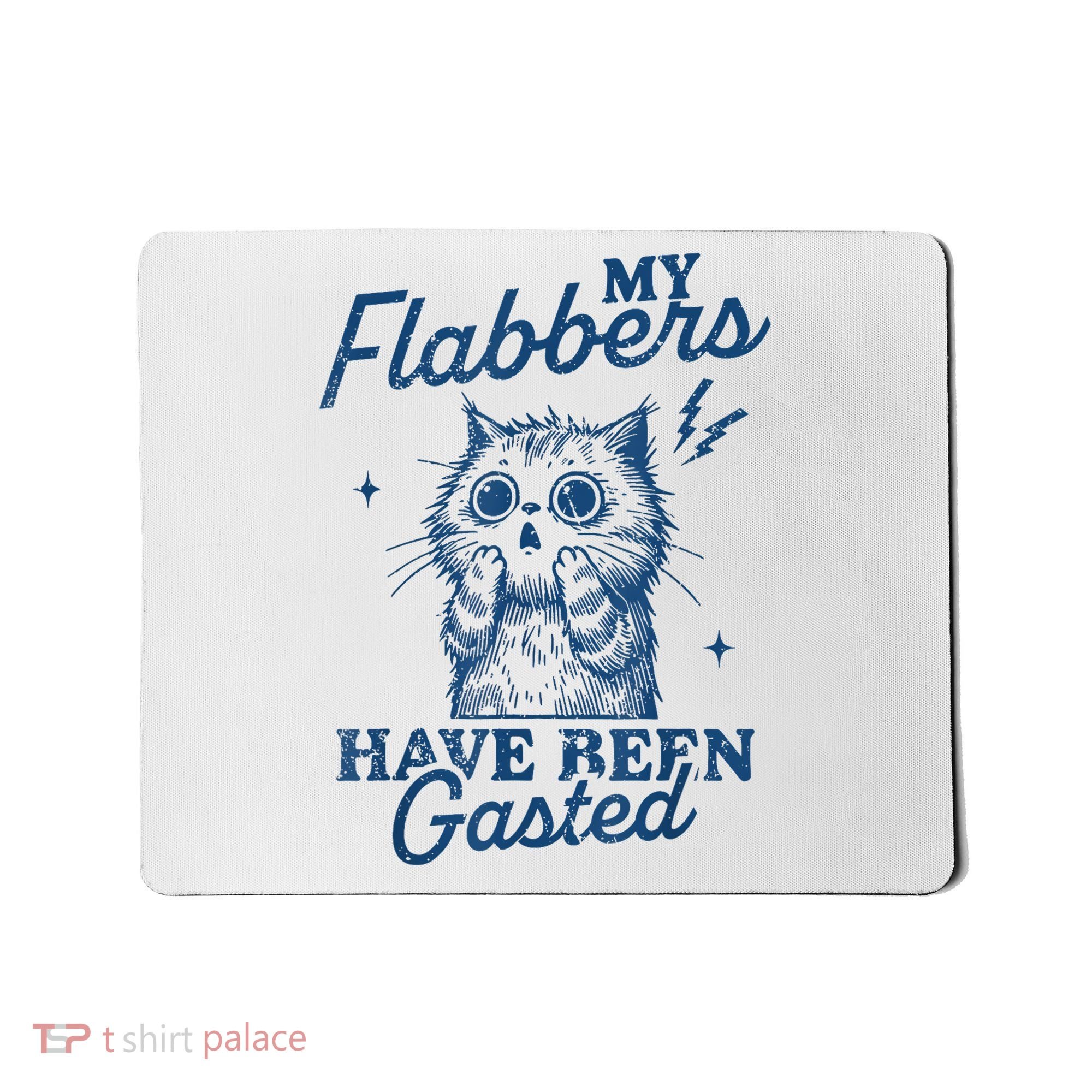 My Flabbers Have Been Gasted Distressed Retro Funny Cat Mousepad
