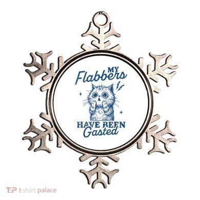 My Flabbers Have Been Gasted Distressed Retro Funny Cat Ornament