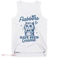 My Flabbers Have Been Gasted Distressed Retro Funny Cat Tank Top thumb 0