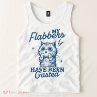 My Flabbers Have Been Gasted Distressed Retro Funny Cat Tank Top thumb 2