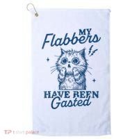 My Flabbers Have Been Gasted Distressed Retro Funny Cat Golf Towel thumb 0