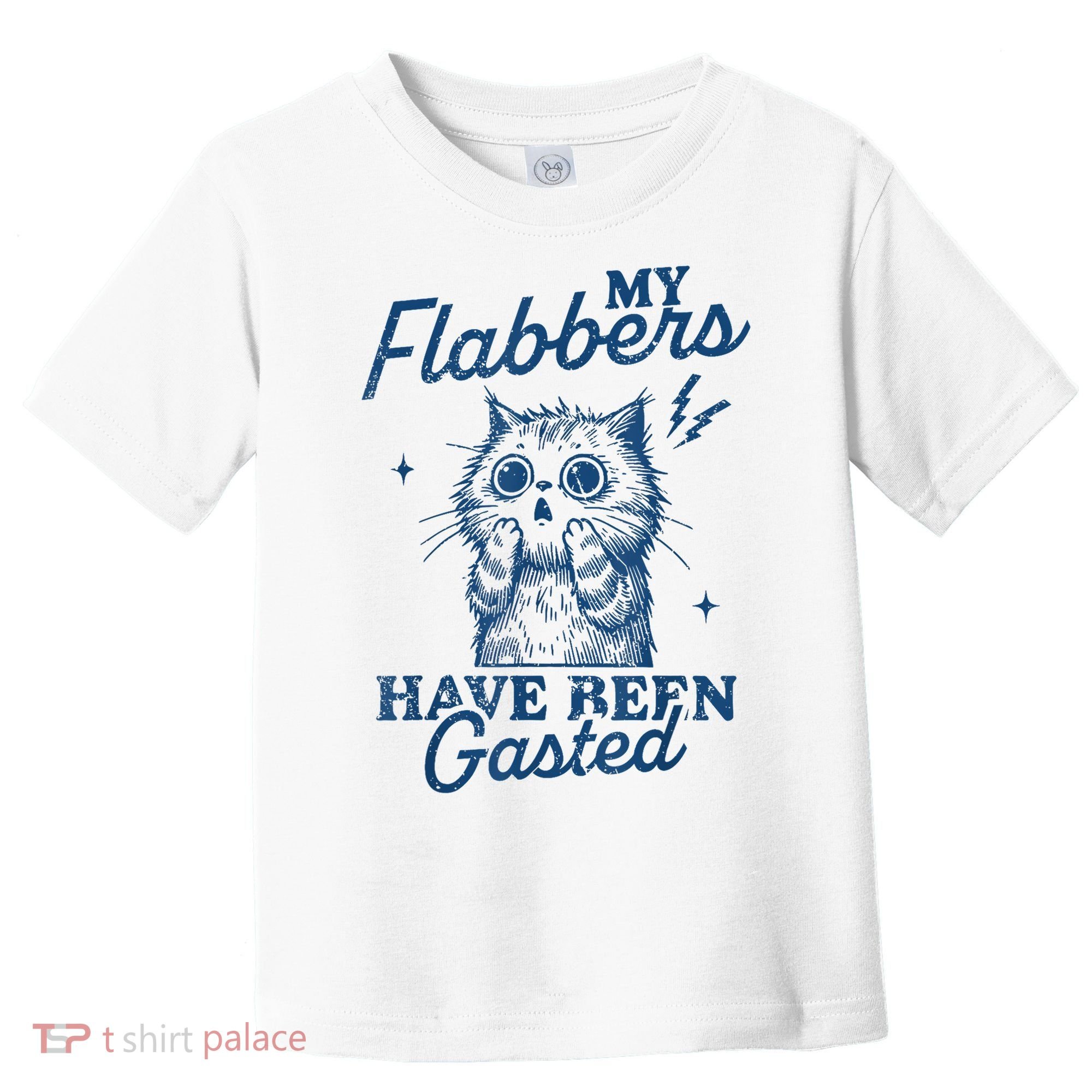 My Flabbers Have Been Gasted Distressed Retro Funny Cat Toddler T-Shirt