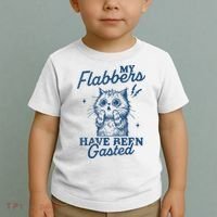 My Flabbers Have Been Gasted Distressed Retro Funny Cat Toddler T-Shirt thumb 2