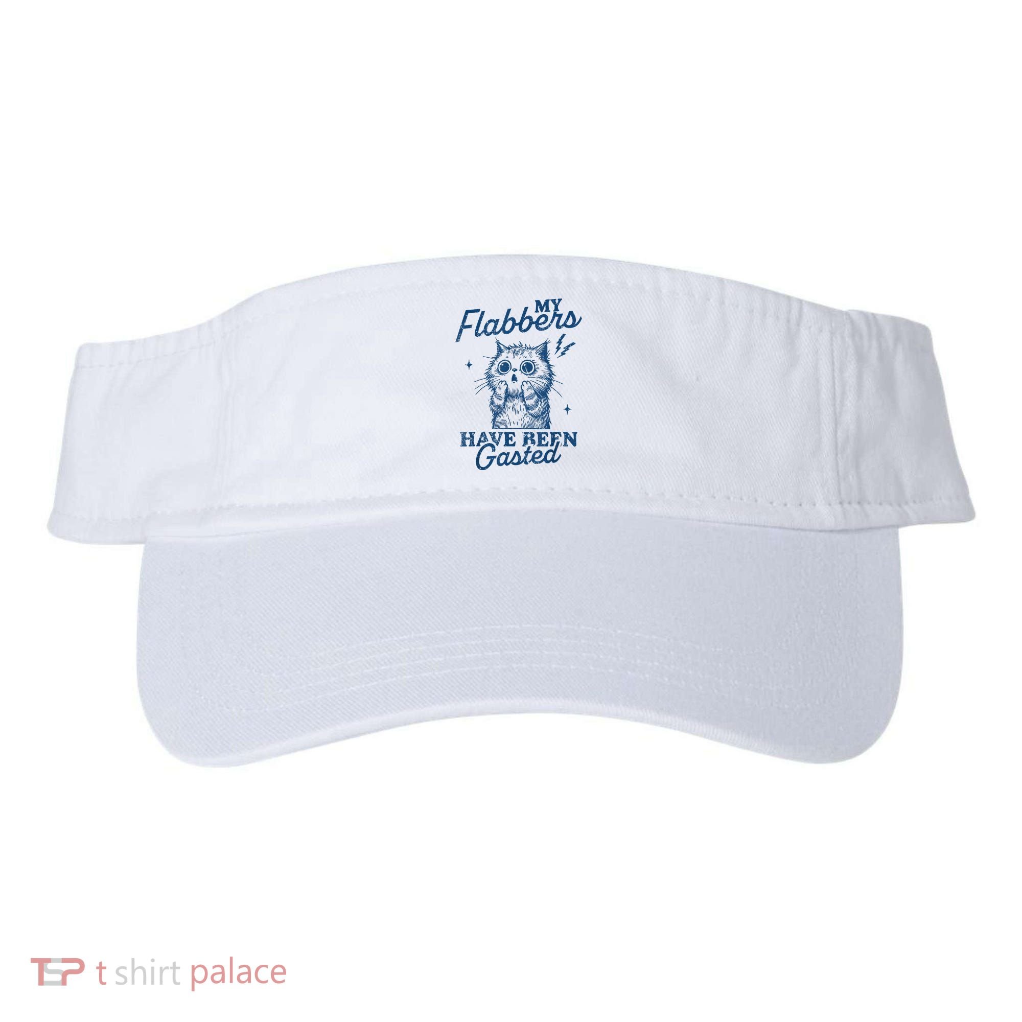 My Flabbers Have Been Gasted Distressed Retro Funny Cat Visor