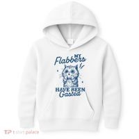 My Flabbers Have Been Gasted Distressed Retro Funny Cat Kids Hoodie thumb 0