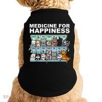 Medicine For Happiness Cat Lover Funny Doggie Tank thumb 0