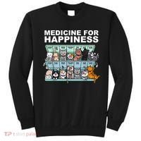 Medicine For Happiness Cat Lover Funny Sweatshirt thumb 0