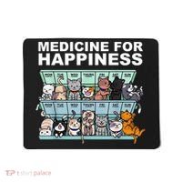 Medicine For Happiness Cat Lover Funny Mousepad thumb 0