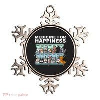 Medicine For Happiness Cat Lover Funny Ornament thumb 0