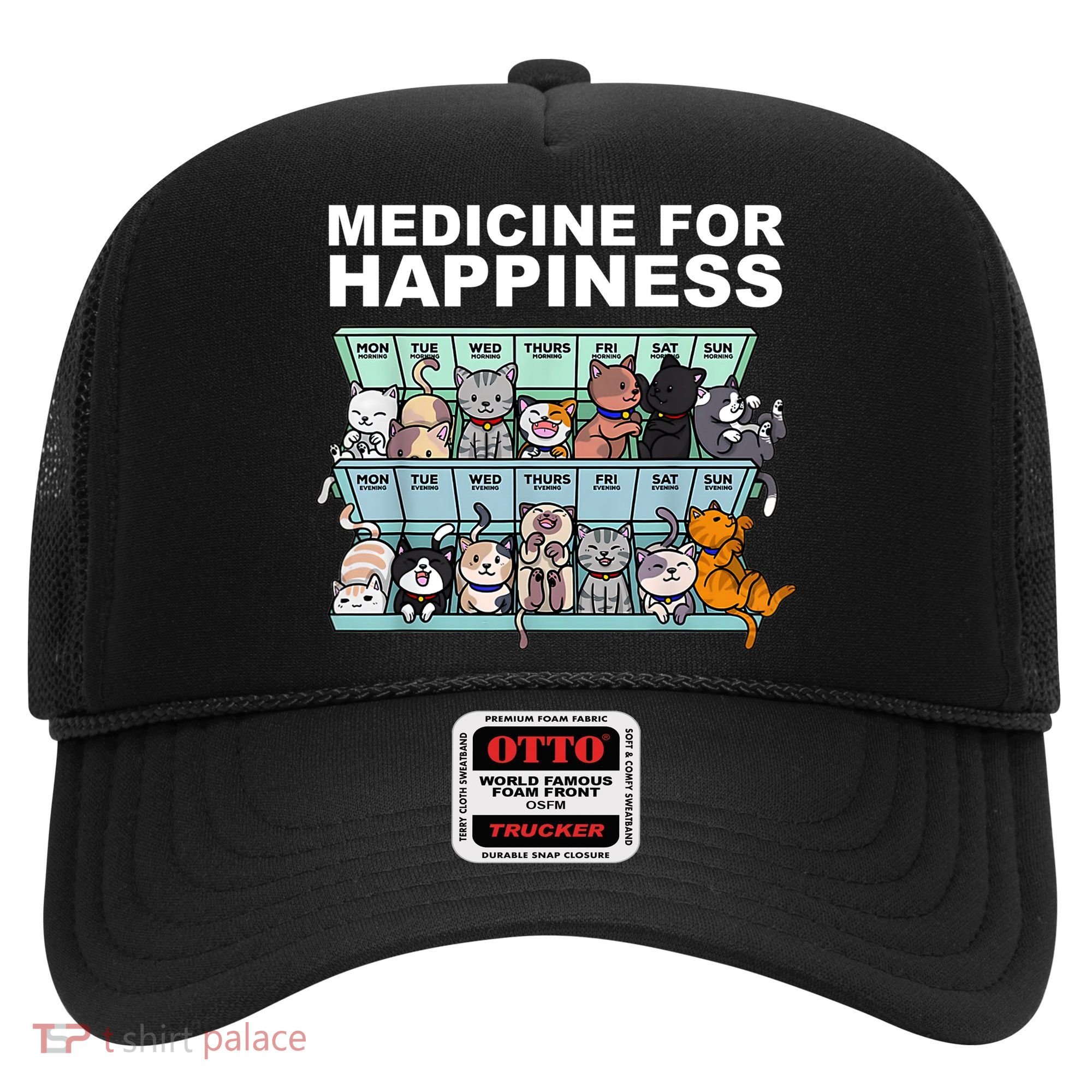 Medicine For Happiness Cat Lover Funny Hat