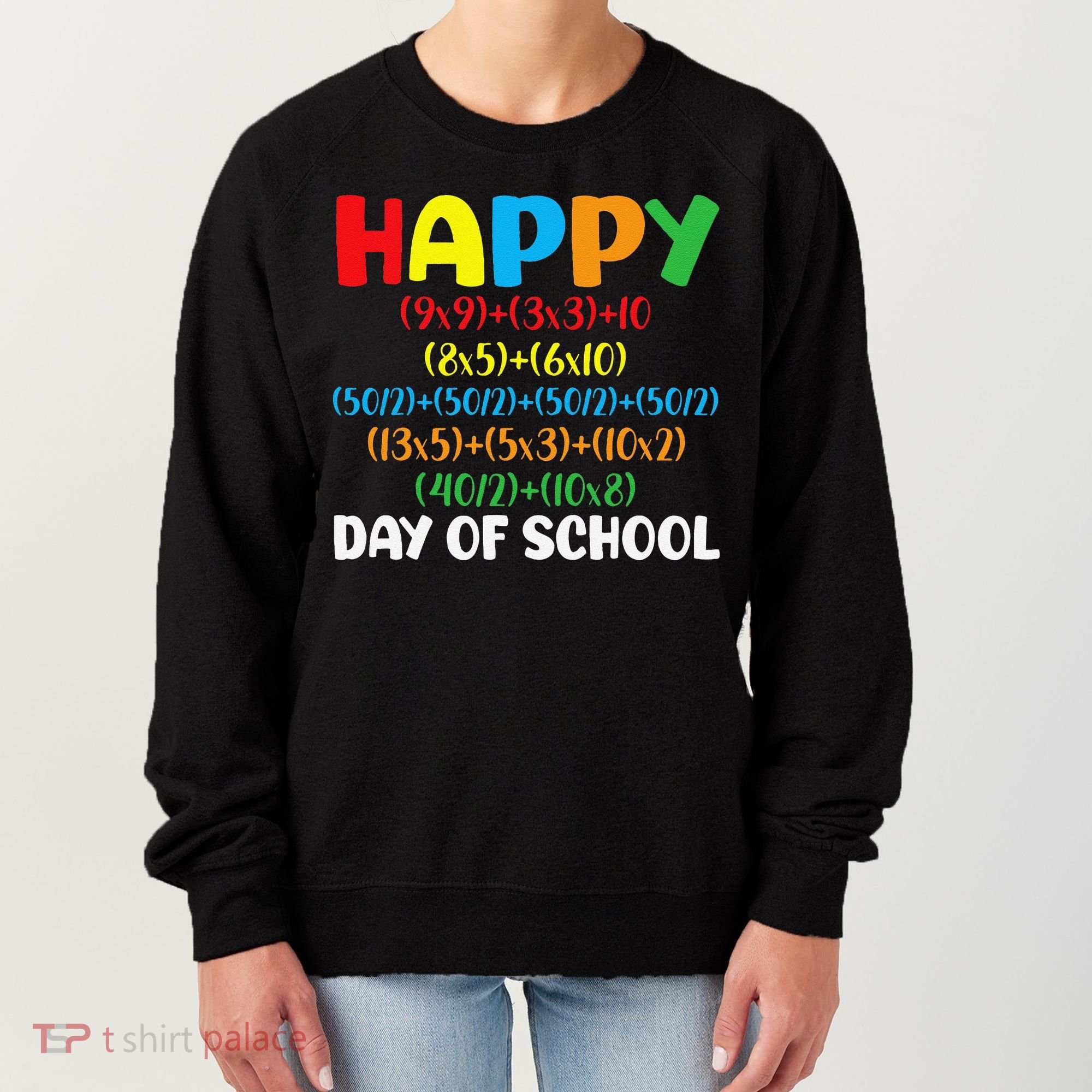 Math Formula Happy 100th Day Of School Math Teacher Women's Sweatshirt