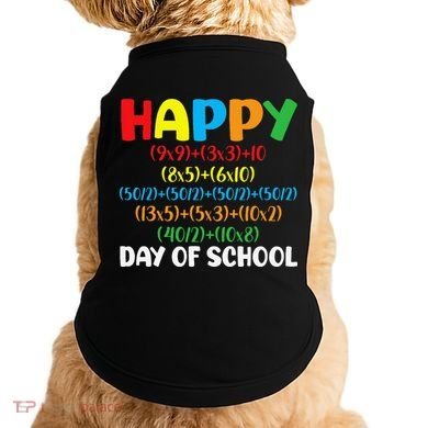 Math Formula Happy 100th Day Of School Math Teacher Doggie Tank