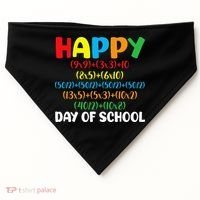 Math Formula Happy 100th Day Of School Math Teacher USA-Made Doggie Bandana thumb 0