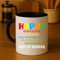 Math Formula Happy 100th Day Of School Math Teacher Coffee Mug thumb 4