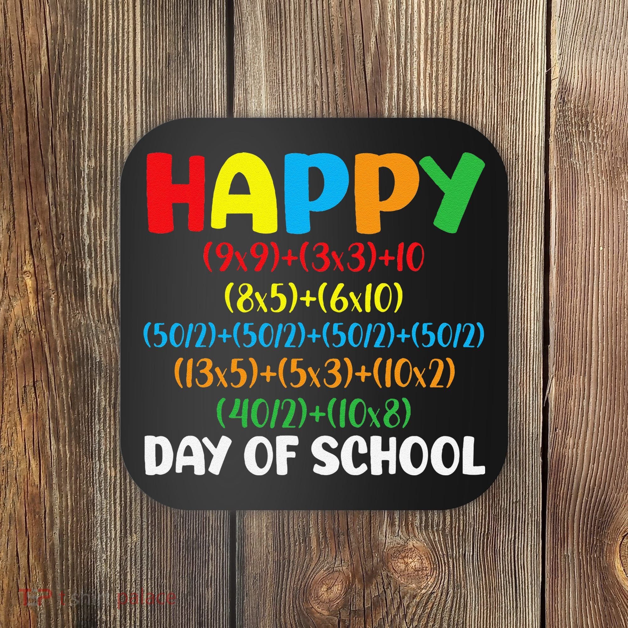 Math Formula Happy 100th Day Of School Math Teacher Coaster