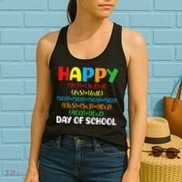 Math Formula Happy 100th Day Of School Math Teacher Women's Tank Top thumb 2