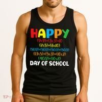 Math Formula Happy 100th Day Of School Math Teacher Tank Top thumb 3