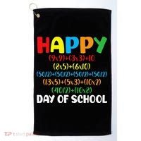 Math Formula Happy 100th Day Of School Math Teacher Golf Towel thumb 0