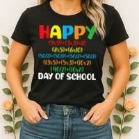 Math Formula Happy 100th Day Of School Math Teacher Women's T-Shirt thumb 2