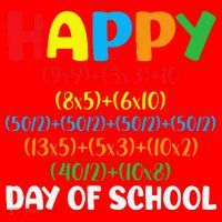 Math Formula Happy 100th Day Of School Math Teacher Santa Hat thumb 1
