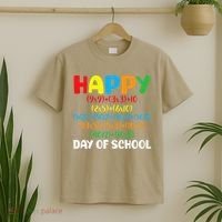 Math Formula Happy 100th Day Of School Math Teacher T-Shirt thumb 2