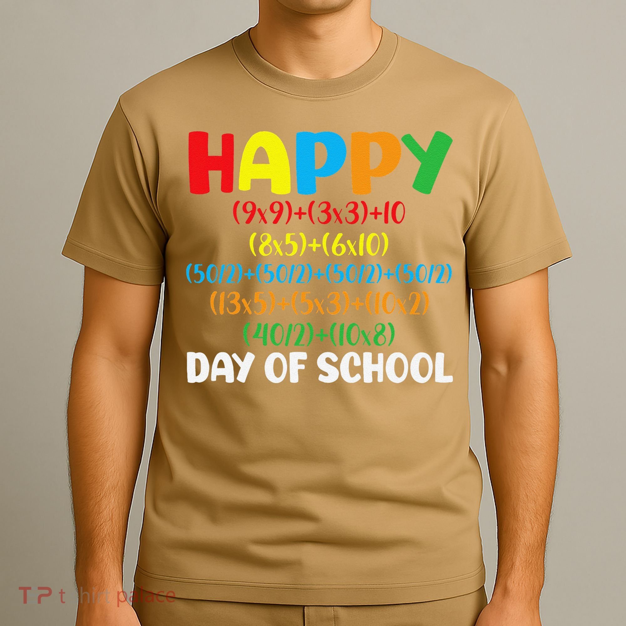 Math Formula Happy 100th Day Of School Math Teacher T-Shirt