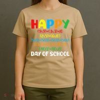 Math Formula Happy 100th Day Of School Math Teacher T-Shirt thumb 4