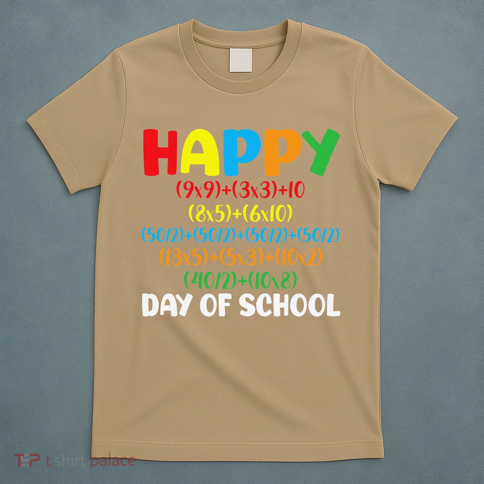Math Formula Happy 100th Day Of School Math Teacher T-Shirt