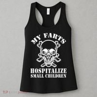 My Farts Hospitalize Small Children Funny Satire Dad Joke Women's Tank Top thumb 3