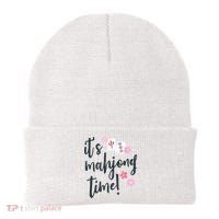 Mahjong For Her Mahjong Quote Beanie thumb 0
