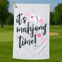 Mahjong For Her Mahjong Quote Golf Towel thumb 1