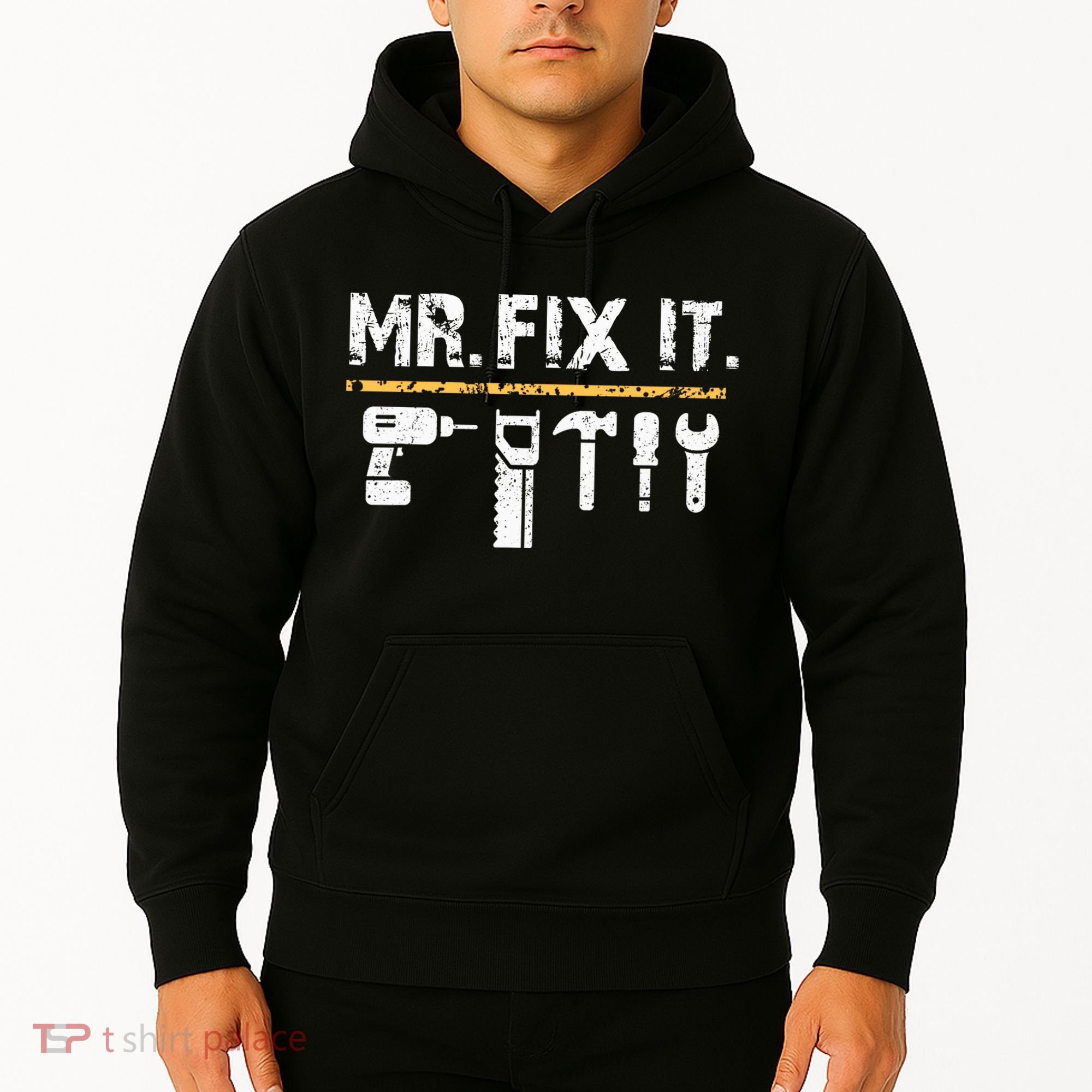 Mr Fix It . Funny Handyman Woodworking Hoodie