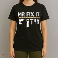 Mr Fix It . Funny Handyman Woodworking T-Shirt thumb 4