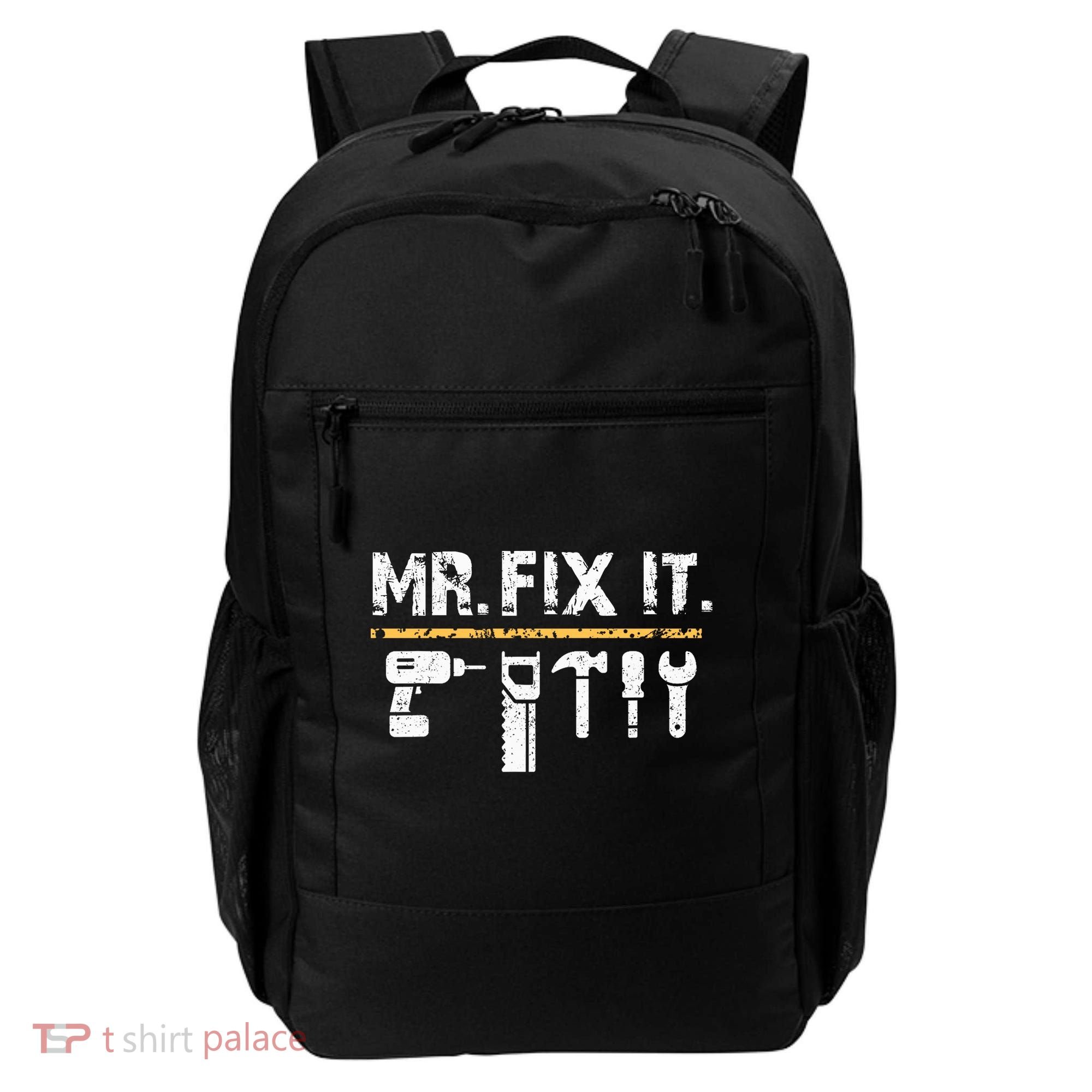 Mr Fix It . Funny Handyman Woodworking Backpack