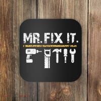 Mr Fix It . Funny Handyman Woodworking Coaster thumb 0