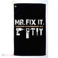 Mr Fix It . Funny Handyman Woodworking Golf Towel thumb 0