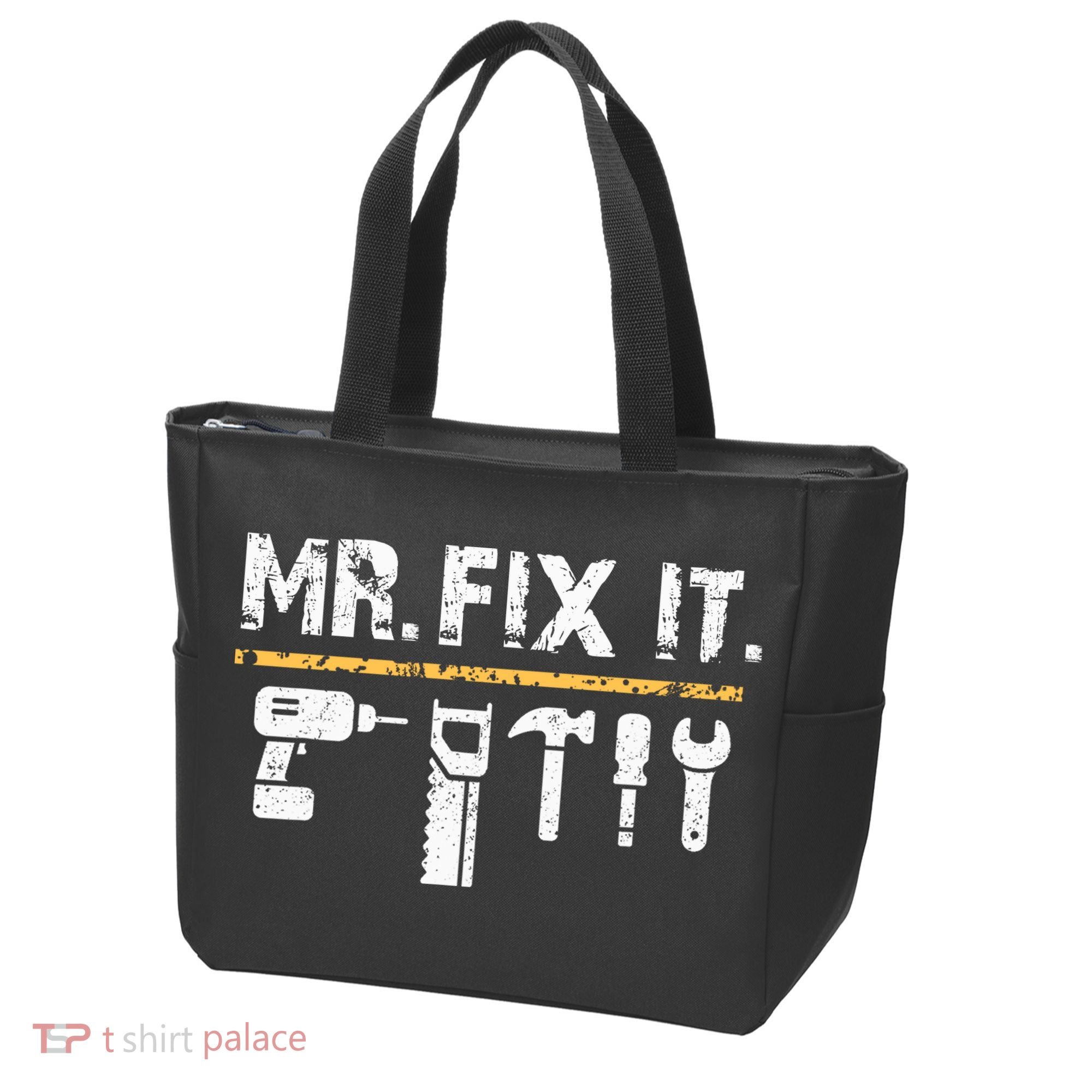 Mr Fix It . Funny Handyman Woodworking Tote Bag