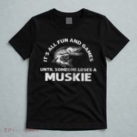 Muskie Fishing Its All Fun And Games Until Someone Loses T-Shirt thumb 5