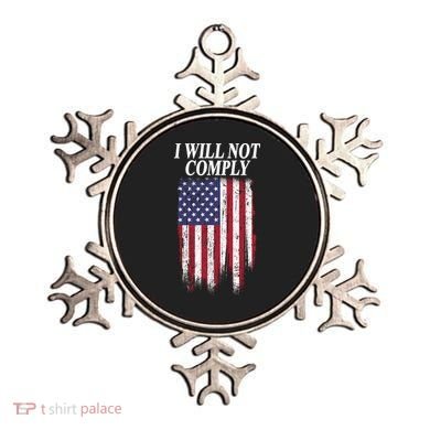 Medical Freedom I Will Not Comply No Mandates Ornament