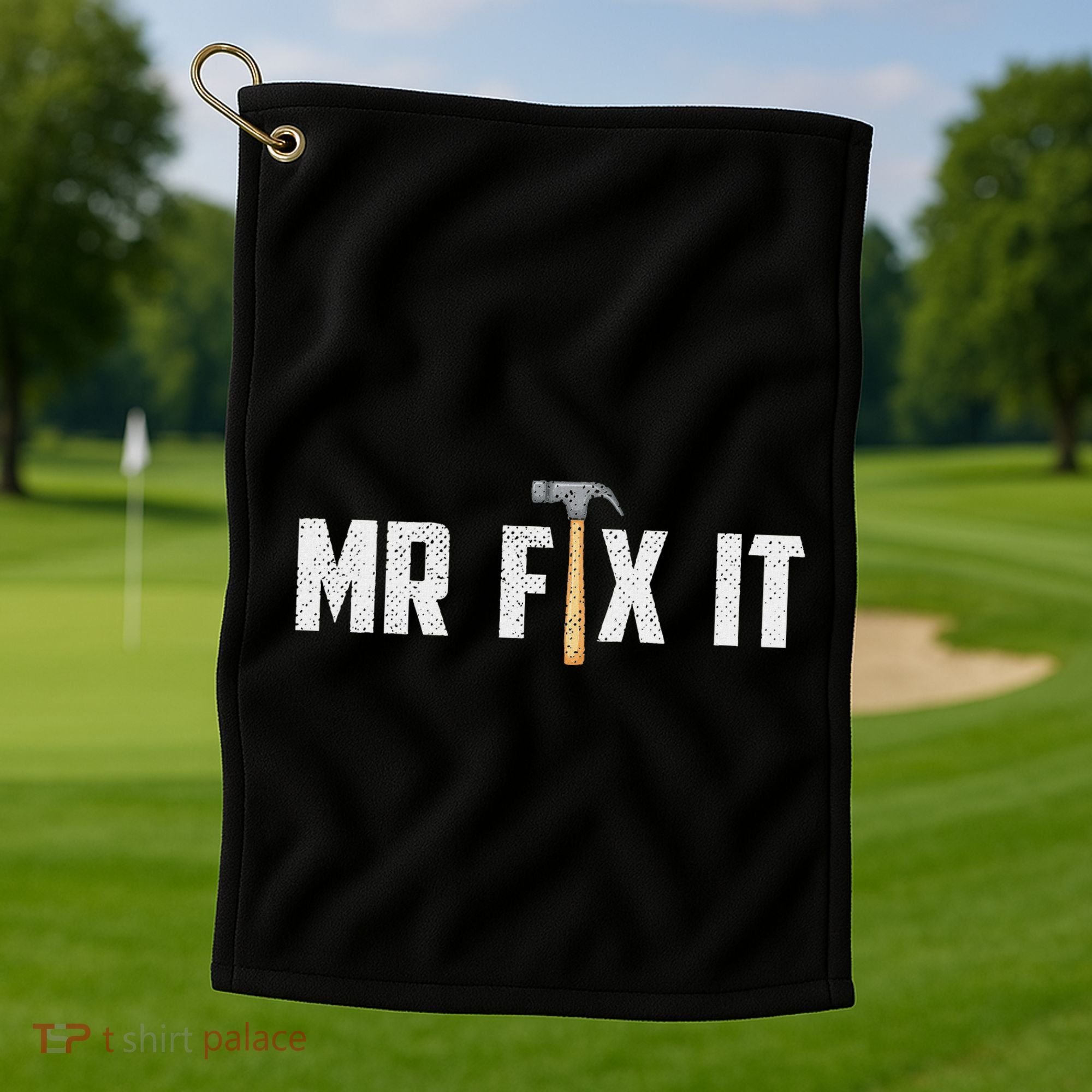Mr Fix It Dad FatherS Day Hand Tools Papa Daddy Funny Golf Towel