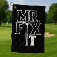 Mr Fix It Repair Overhaul Fixing Handy Gift Golf Towel thumb 1