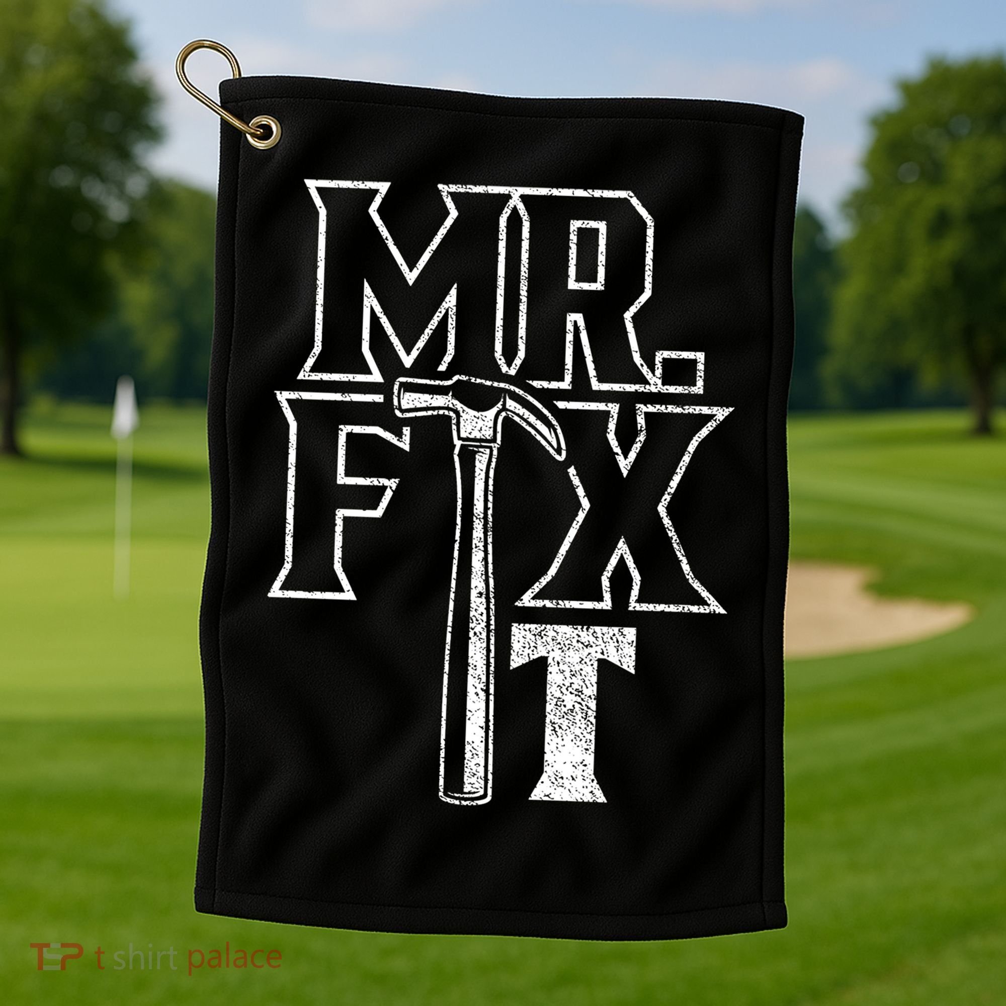 Mr Fix It Repair Overhaul Fixing Handy Gift Golf Towel