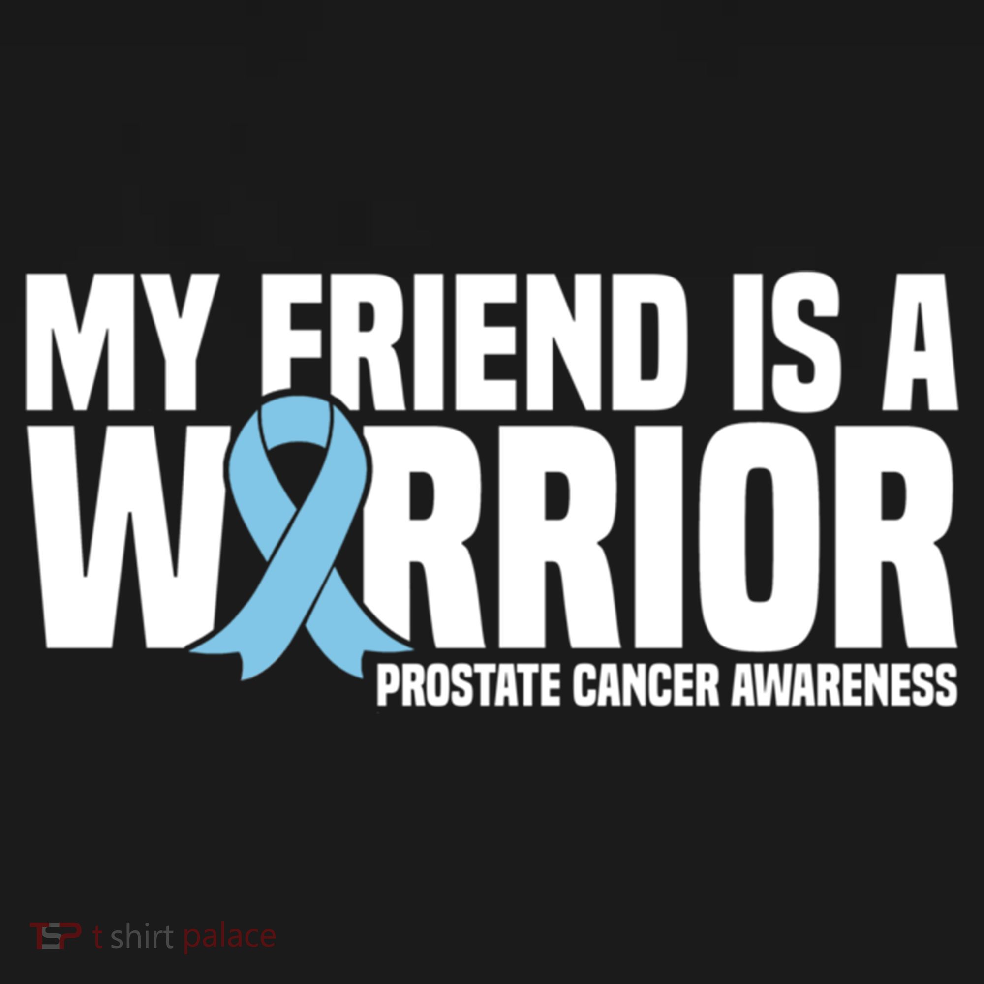 My Friend Is A Warrior Blue Ribbon Prostate Cancer Awareness Gift Ornament