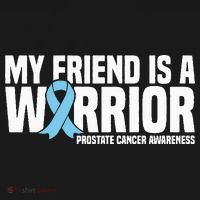My Friend Is A Warrior Blue Ribbon Prostate Cancer Awareness Women's T-Shirt thumb 6