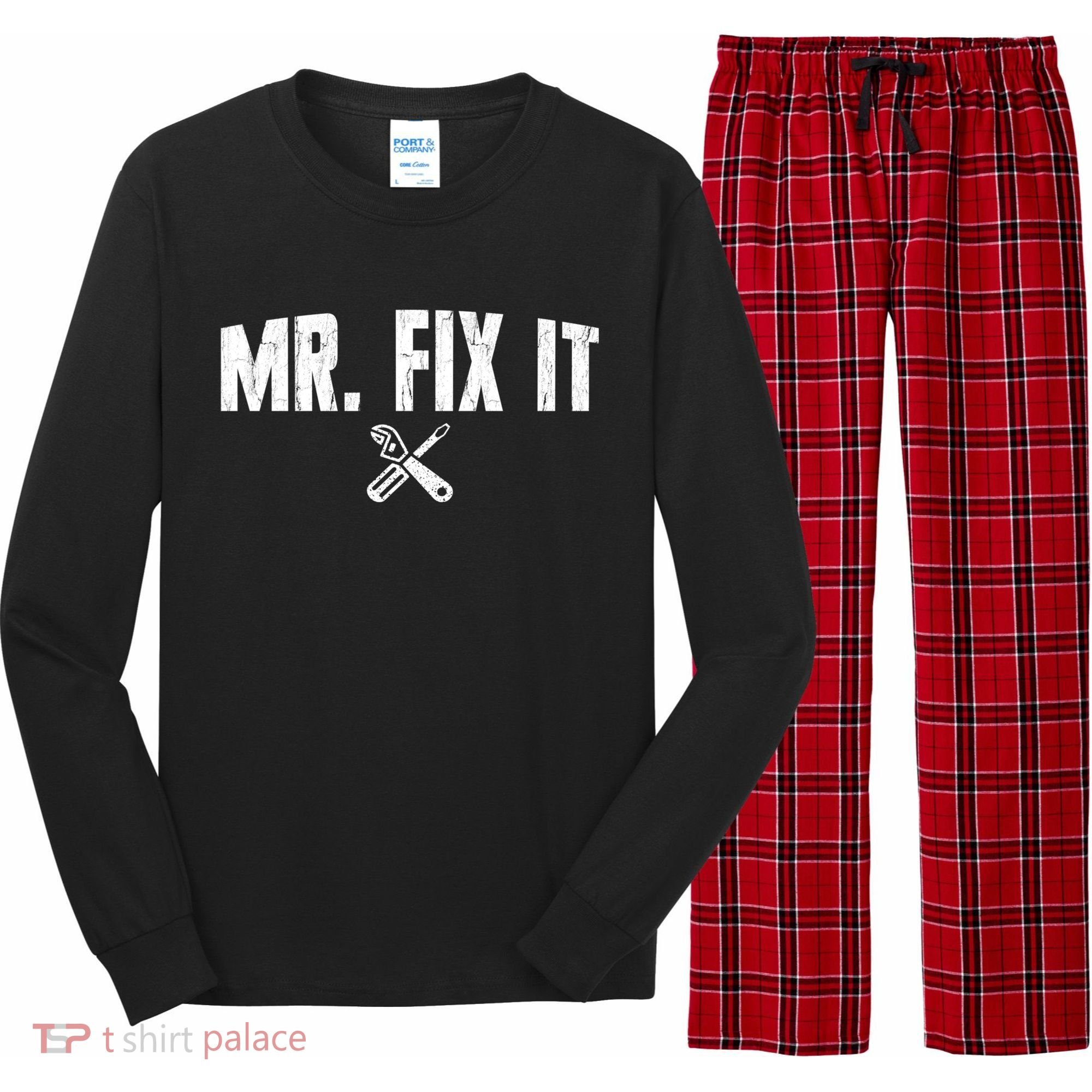 Mr Fix It Funny Cool Gift Long Sleeve Pajama Set