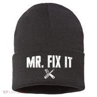 Mr Fix It Funny Cool Gift Sustainable Knit Beanie thumb 0